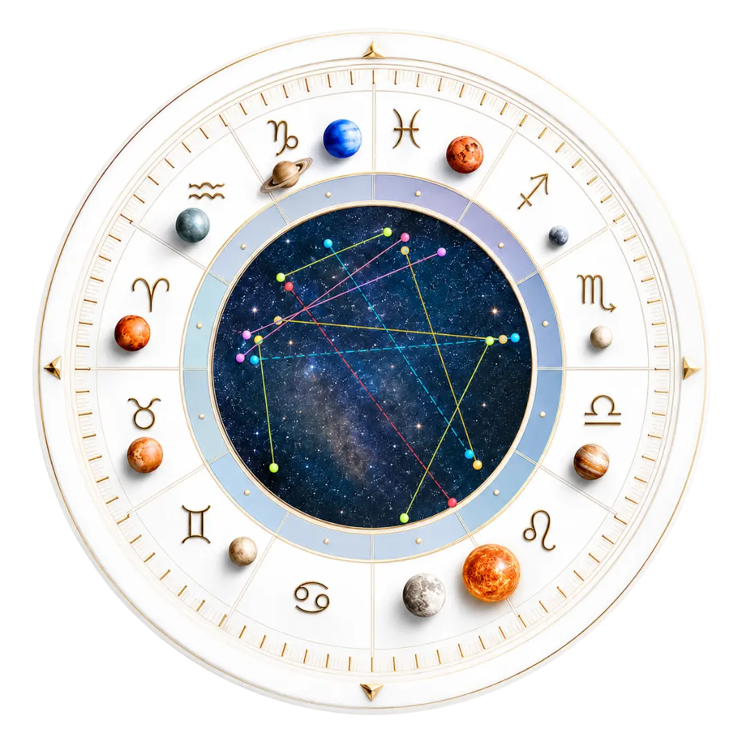 Birth chart wheel